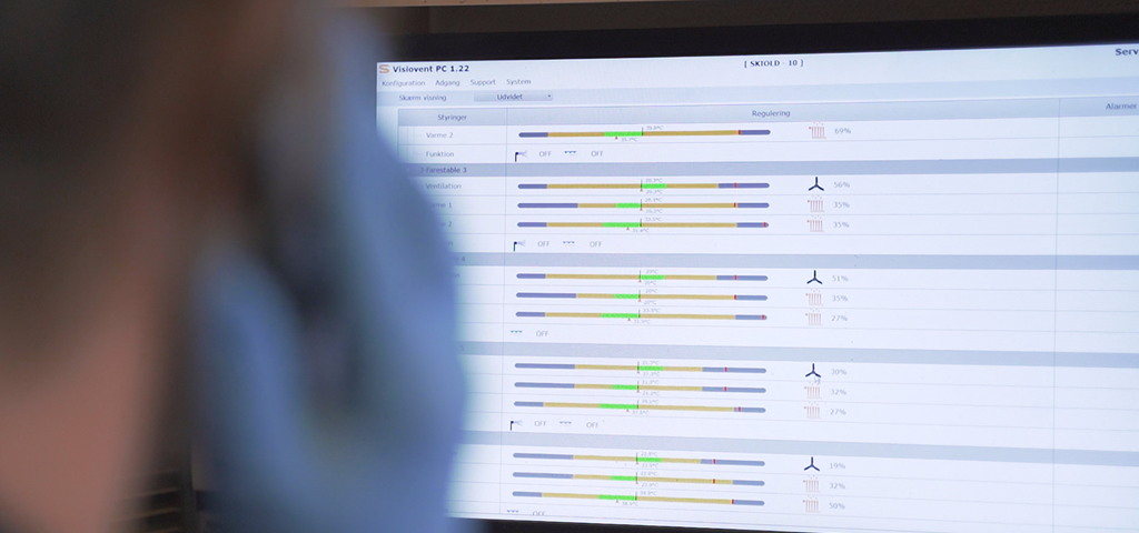 PC programme for remote connection and support of VisioVent climate control | SKIOLD